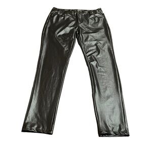 Women’s Black Faux Leather Skinny Pants Size Large